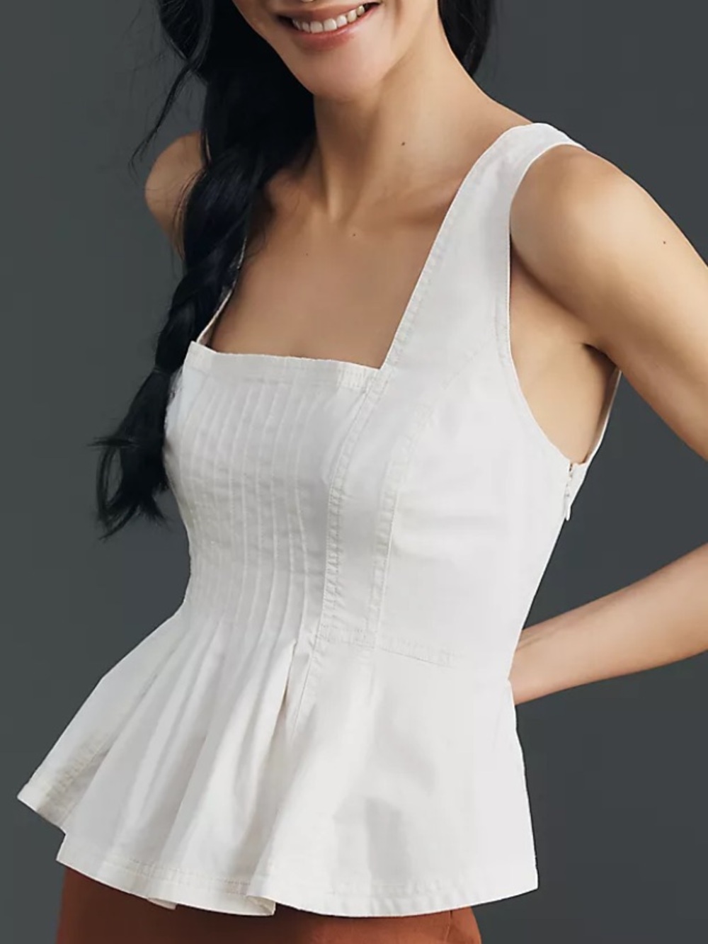 Pilcro sleeveless reworked peplum top